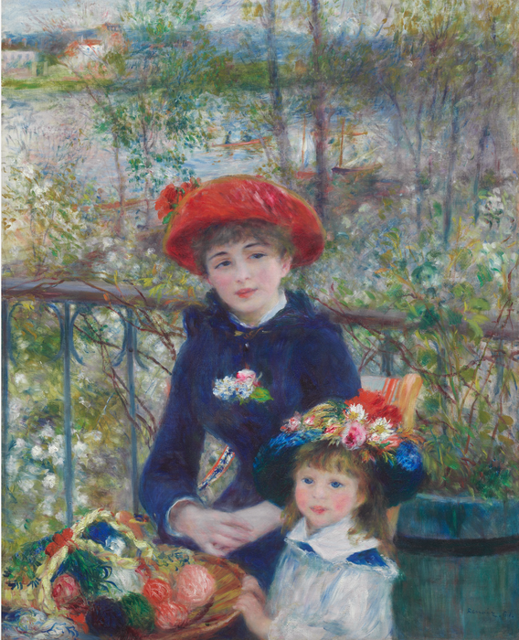 Art Inspiration for DIY Jewelry: Two Sisters (On the Terrace) by Pierre-Auguste Renoir, 1881