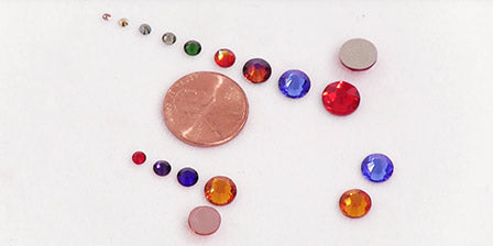 PRESTIGE Crystal Flatback Rhinestone Size Chart