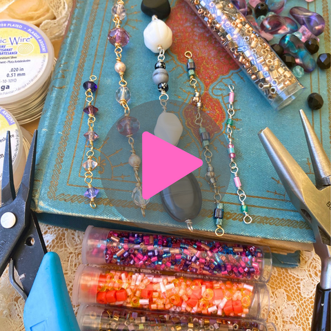 Making Handmade Bead Chain Using Bead Mixes