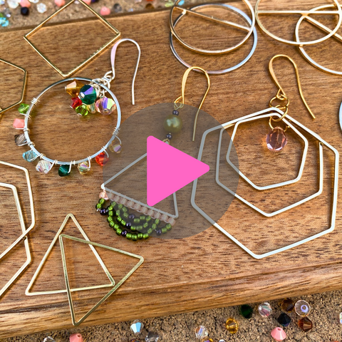 Making Earrings with Beadable Frame Connectors