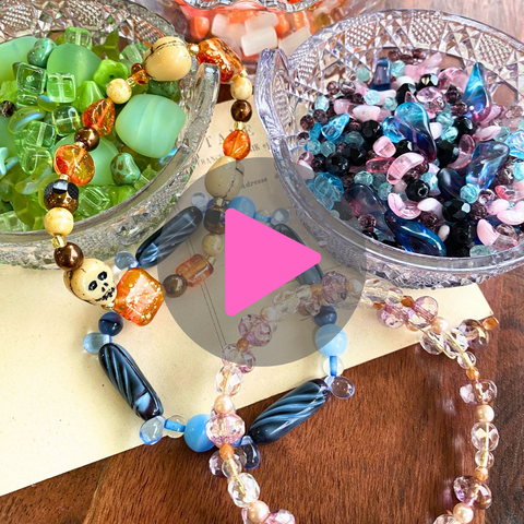 Making Bracelets with Mr. Kitty's Curated Czech Glass Bead Bags