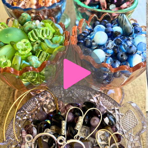 Designing with New Earring Findings and Mr. Kitty's Curated Czech Glass Bead Bags
