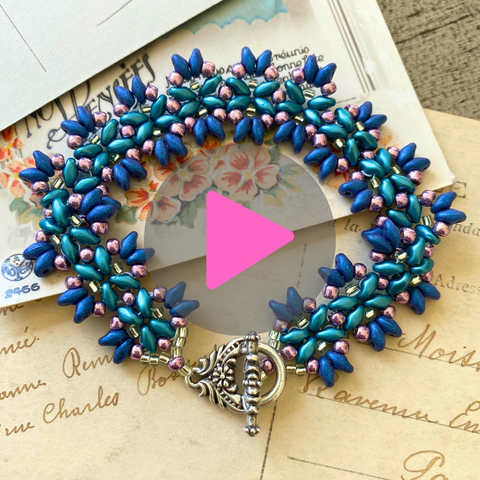 How to Make a SuperDuo Starburst Bracelet