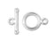 Sterling Silver 9mm Round Toggle Clasp Set