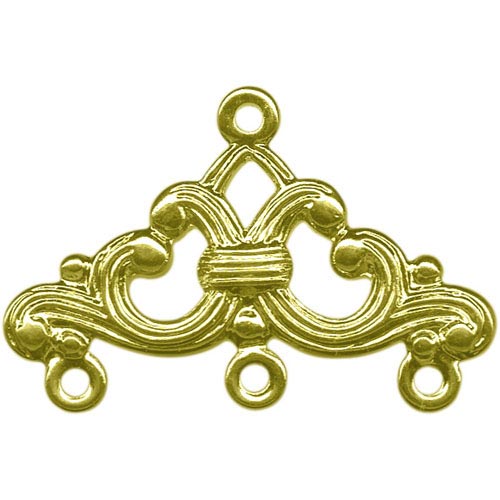 17x25mm Raw Brass Triangle Filigree (12 Pieces)