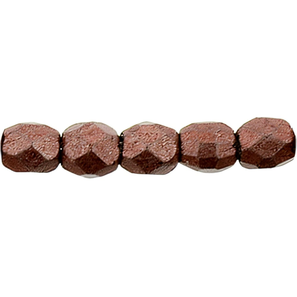 Czech Fire-Polish 2mm ColorTrends: Saturated Metallic Grenadine (50pcs)