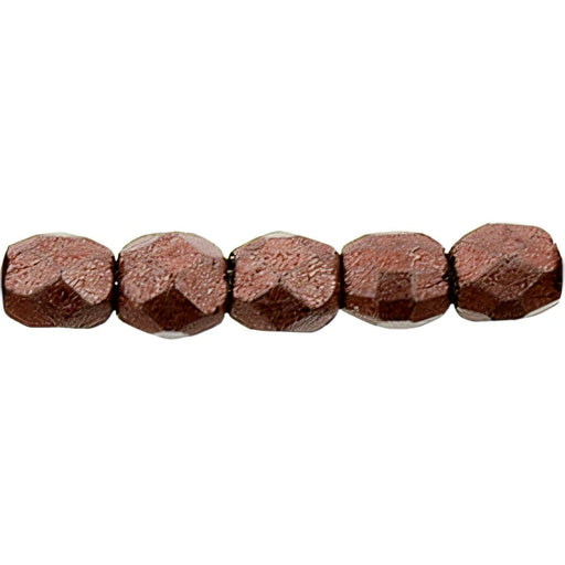 Czech Fire-Polish 2mm ColorTrends: Saturated Metallic Grenadine (50pcs)
