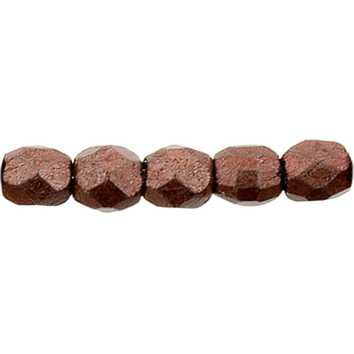 Czech Fire-Polish 2mm ColorTrends: Saturated Metallic Grenadine (50pcs)