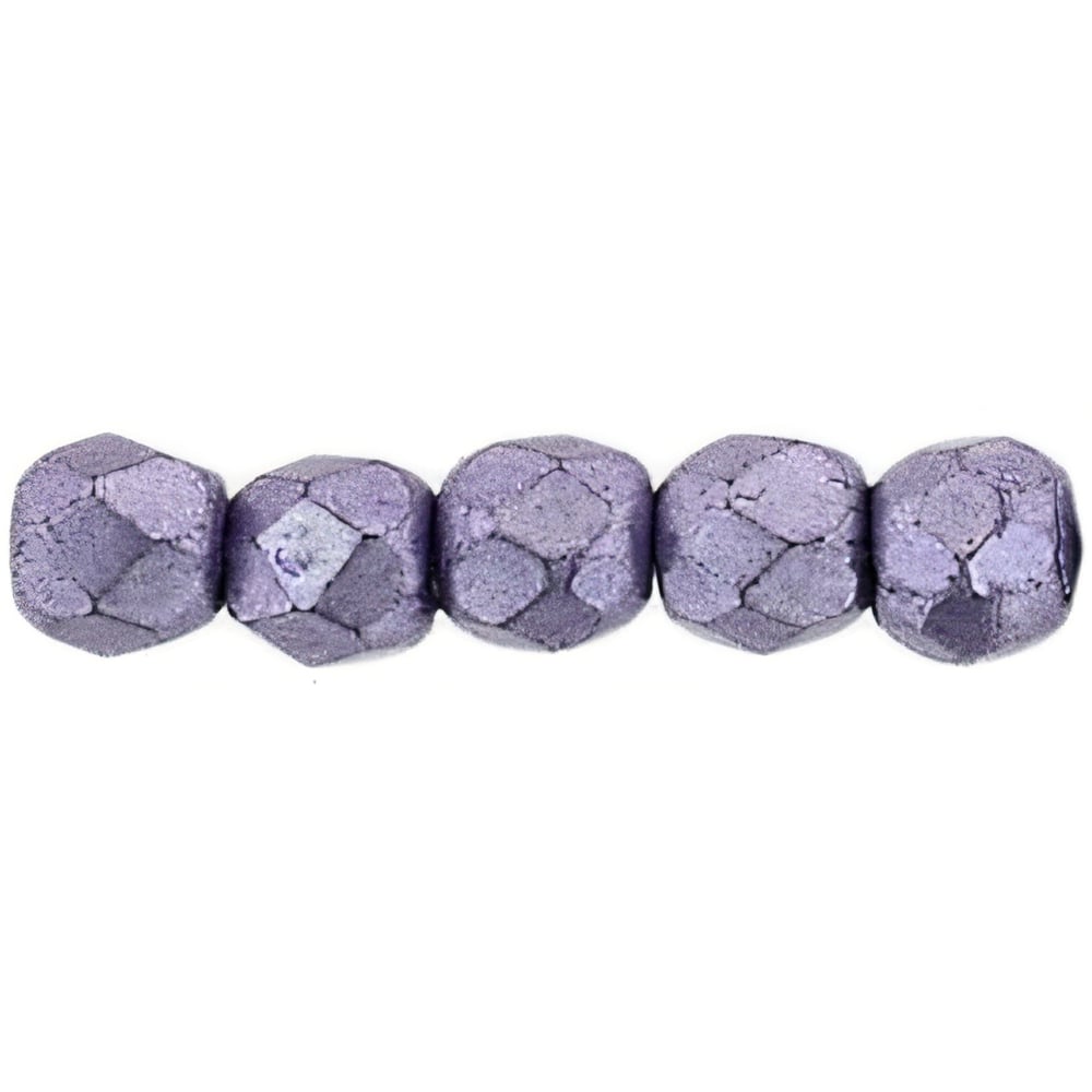 Czech Fire-Polish 2mm ColorTrends: Saturated Metallic Ballet Slipper (50pcs)