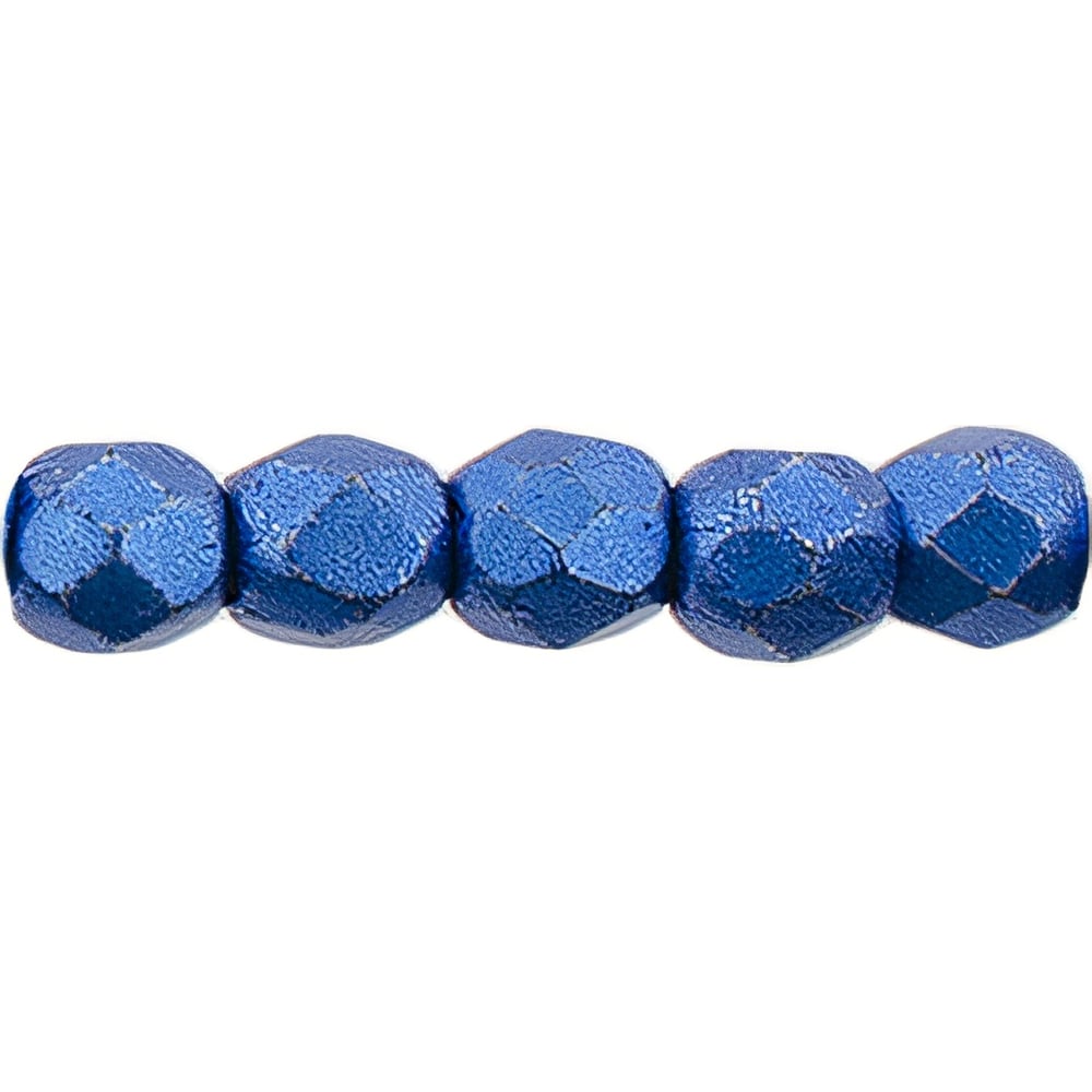 Czech Fire-Polish 2mm ColorTrends: Saturated Metallic Marina (50pcs)