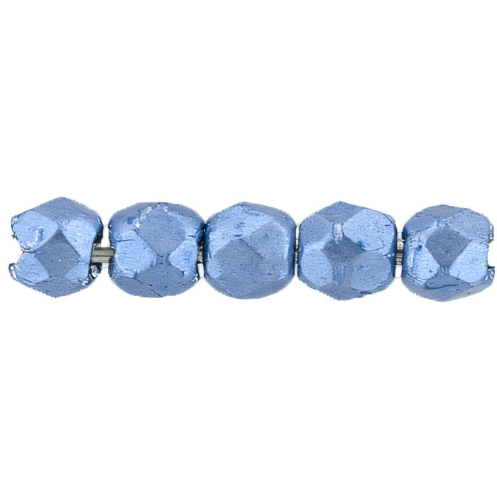 Czech Fire-Polish 2mm ColorTrends: Saturated Metallic Little Boy Blue (50pcs)