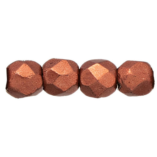 Czech Fire-Polish 2mm ColorTrends: Saturated Metallic Valiant Poppy (50pcs)