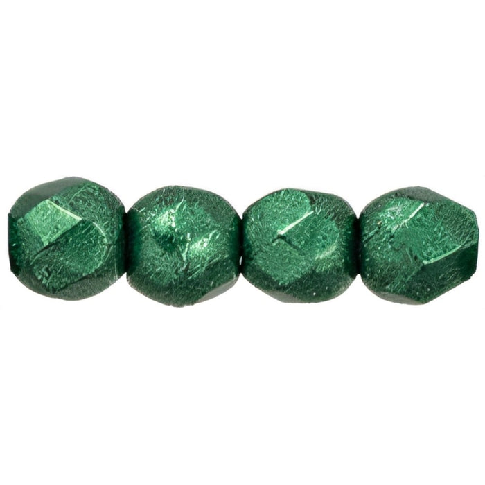 Czech Fire-Polish 2mm ColorTrends: Saturated Metallic Martini Olive (50pcs)
