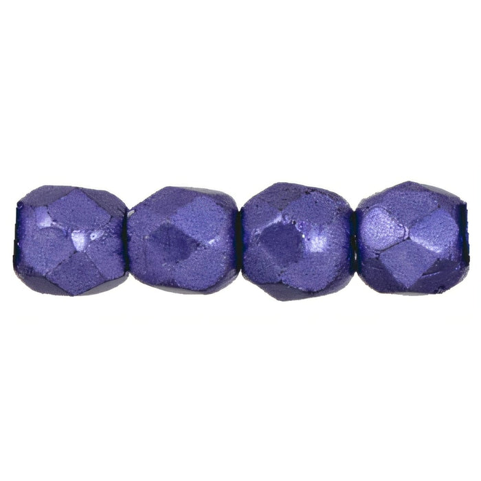 Czech Fire-Polish 2mm ColorTrends: Saturated Metallic Ultra Violet (50pcs)