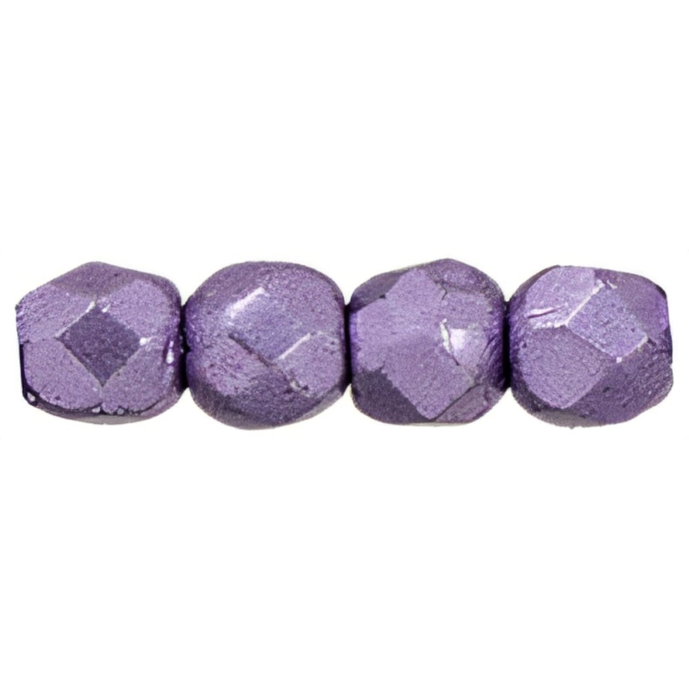 Czech Fire-Polish 2mm ColorTrends: Saturated Metallic Crocus Petal (50pcs)