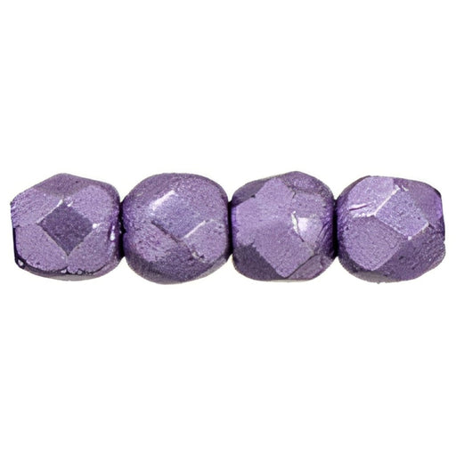 Czech Fire-Polish 2mm ColorTrends: Saturated Metallic Crocus Petal (50pcs)
