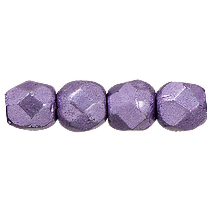 Czech Fire-Polish 2mm ColorTrends: Saturated Metallic Crocus Petal (50pcs)