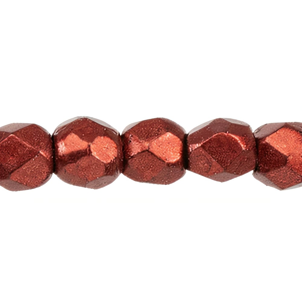 Czech Fire-Polish 2mm ColorTrends: Saturated Metallic Merlot (50pcs)