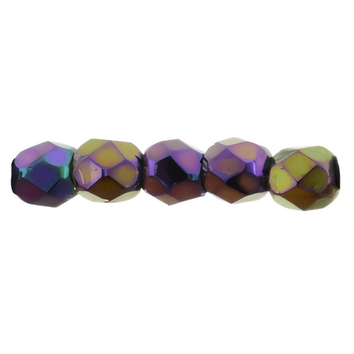 Czech Fire-Polish 2mm Iris - Purple (50pcs)