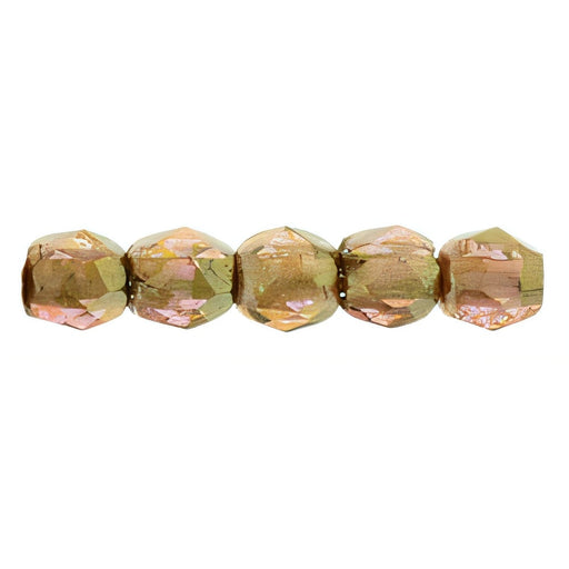Czech Fire-Polish 2mm Luster - Rose/Gold Topaz (50pcs)