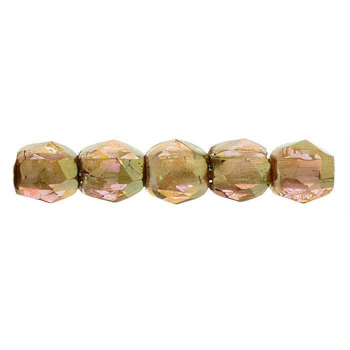 Czech Fire-Polish 2mm Luster - Rose/Gold Topaz (50pcs)