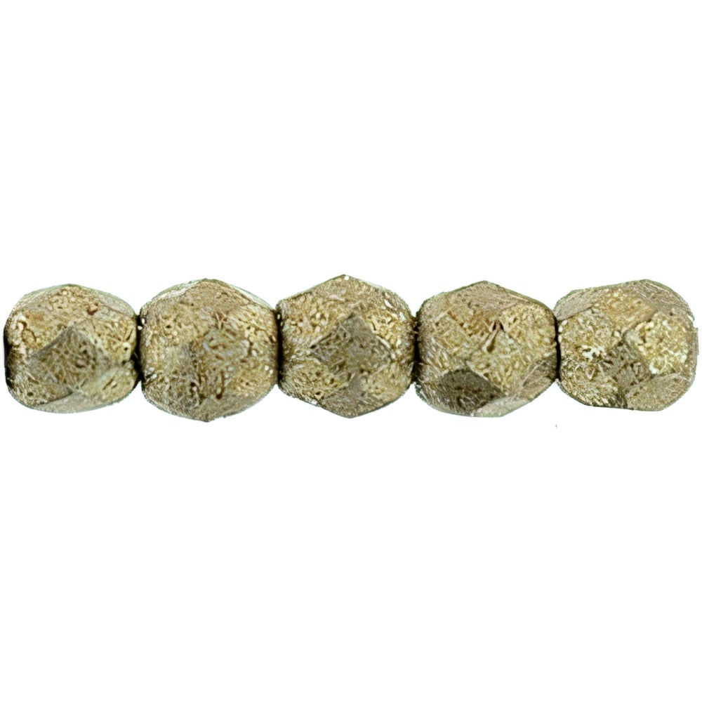 Czech Fire-Polish 2mm ColorTrends: Saturated Metallic Hazelnut (50pcs)