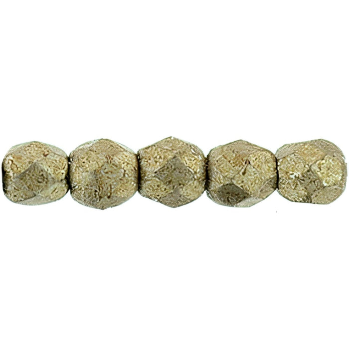 Czech Fire-Polish 2mm ColorTrends: Saturated Metallic Hazelnut (50pcs)