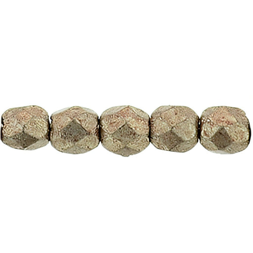 Czech Fire-Polish 2mm ColorTrends: Saturated Metallic Pale Dogwood (50pcs)
