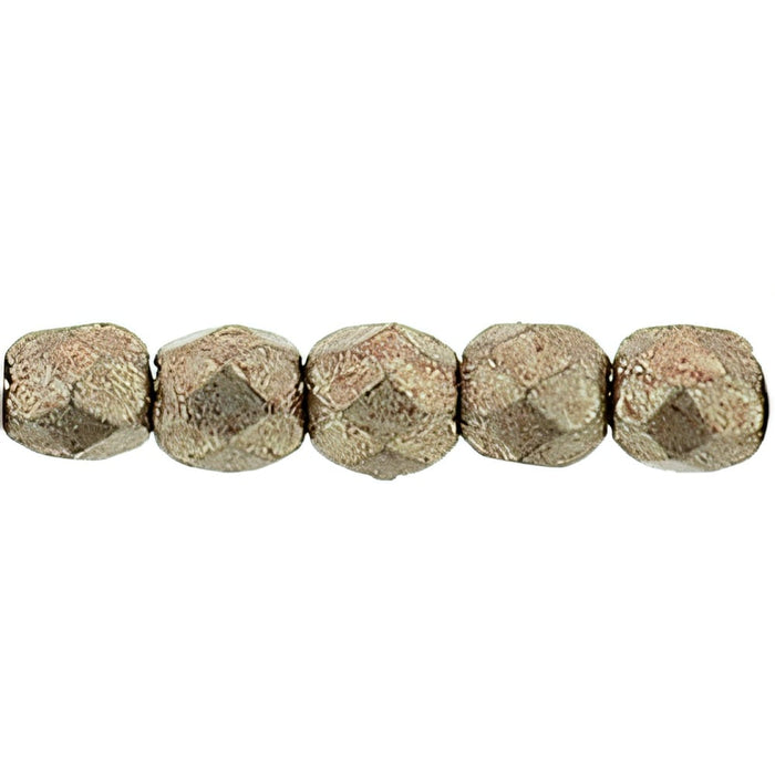 Czech Fire-Polish 2mm ColorTrends: Saturated Metallic Pale Dogwood (50pcs)
