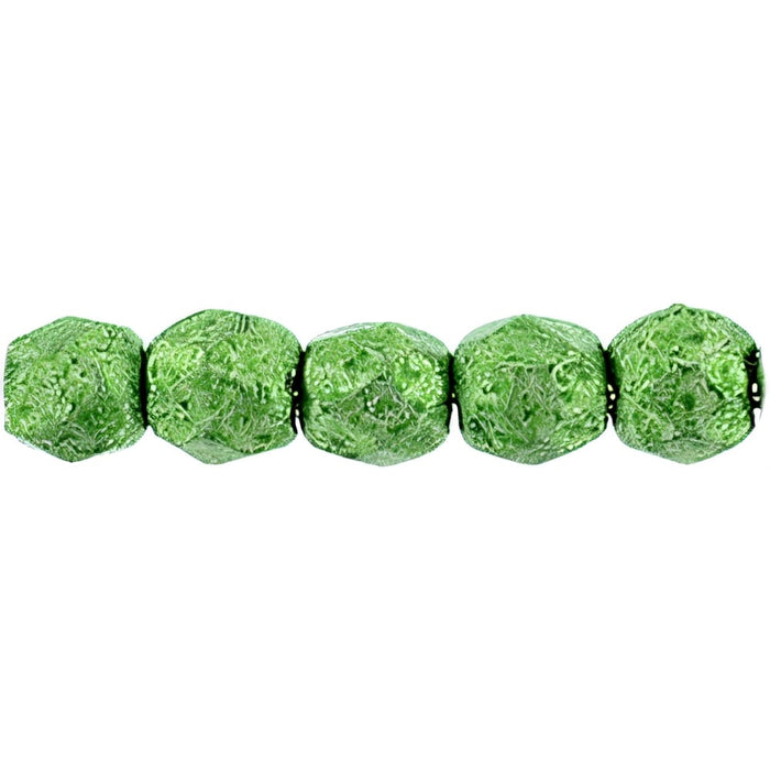 Czech Fire-Polish 2mm ColorTrends: Saturated Metallic Kale (50pcs)