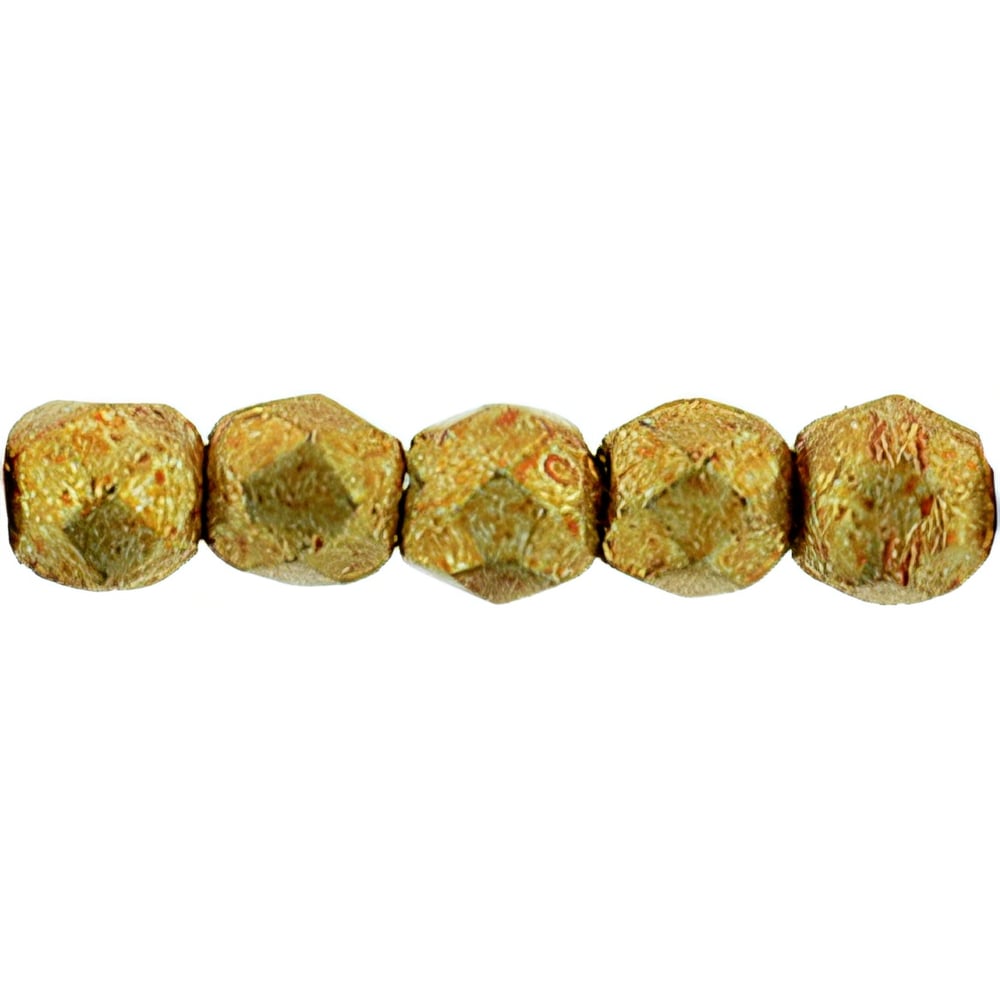Czech Fire-Polish 2mm ColorTrends: Saturated Metallic Flame (50pcs)