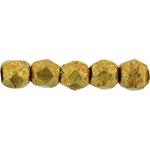 Czech Fire-Polish 2mm ColorTrends: Saturated Metallic Flame (50pcs)