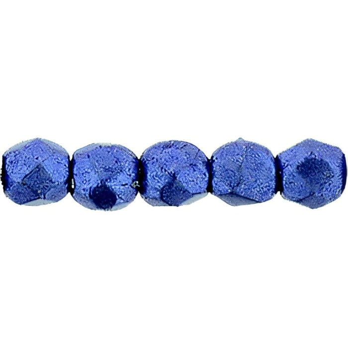 Czech Fire-Polish 2mm ColorTrends: Saturated Metallic Lapis Blue (50pcs)