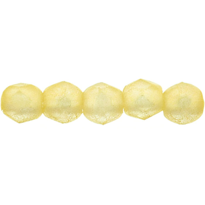 Czech Fire-Polish 2mm Sueded Gold Lamé (50pcs)