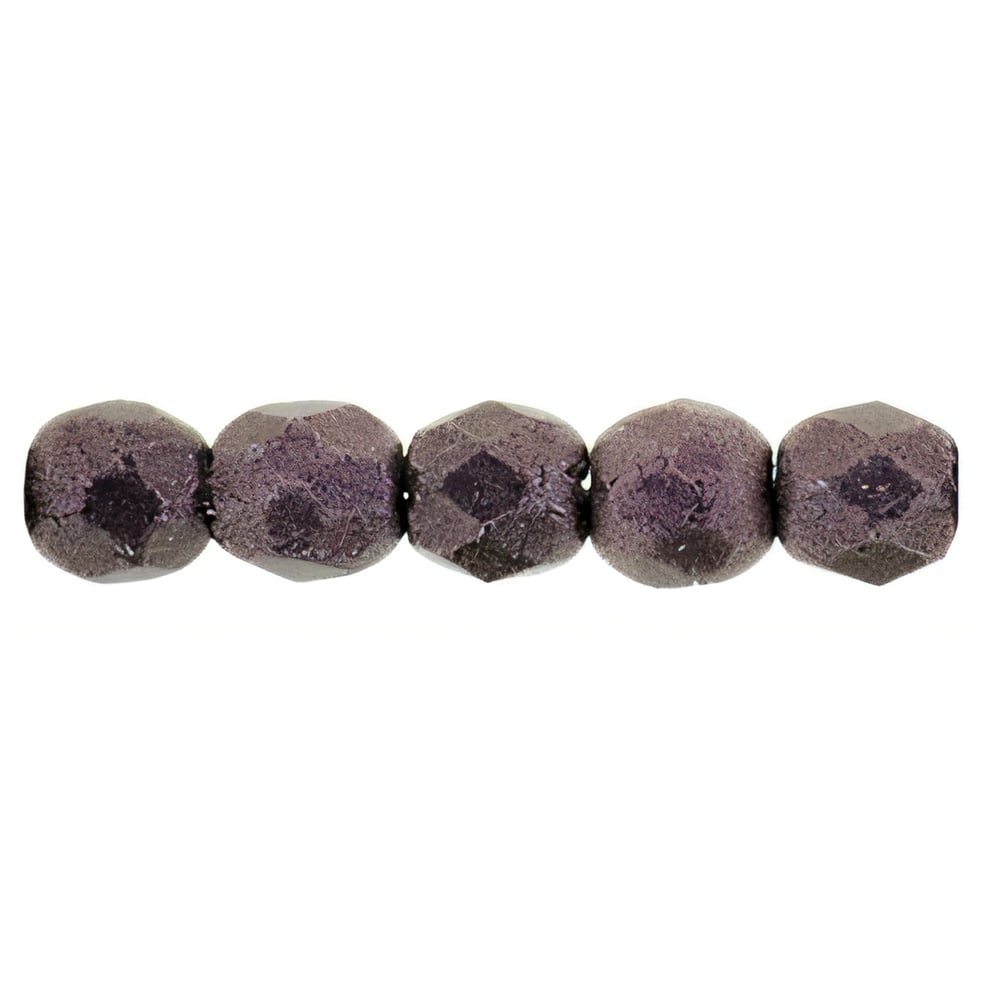 Czech Fire-Polish 2mm Metallic Suede - Pink (50pcs)