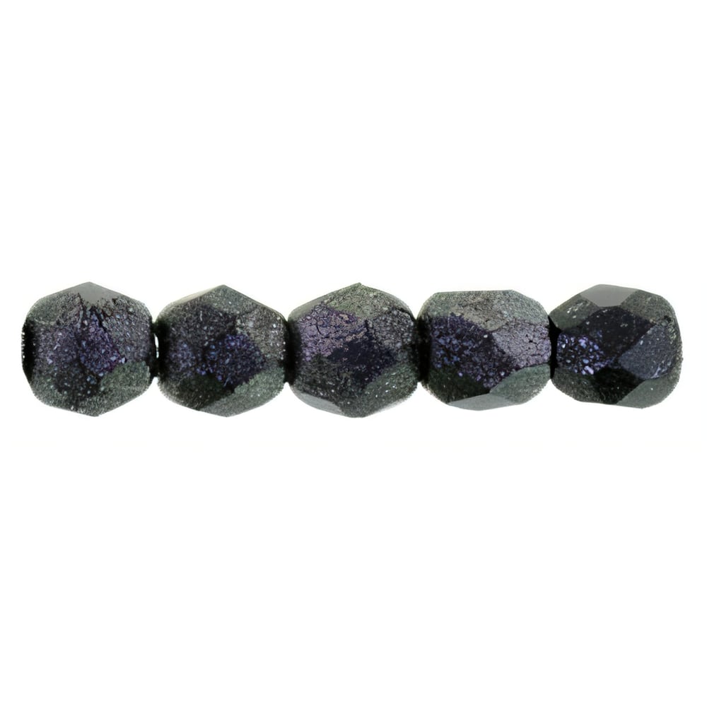 Czech Fire-Polish 2mm Polychrome - Black Currant (50pcs)