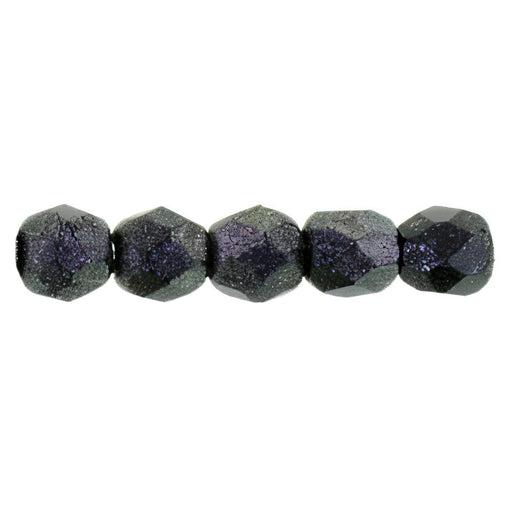 Czech Fire-Polish 2mm Polychrome - Black Currant (50pcs)