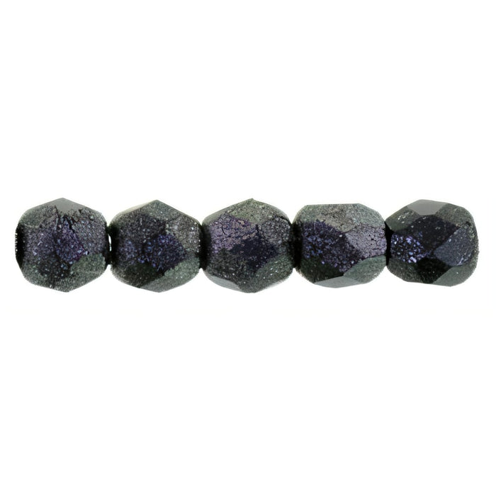 Czech Fire-Polish 2mm Polychrome - Black Currant (50pcs)