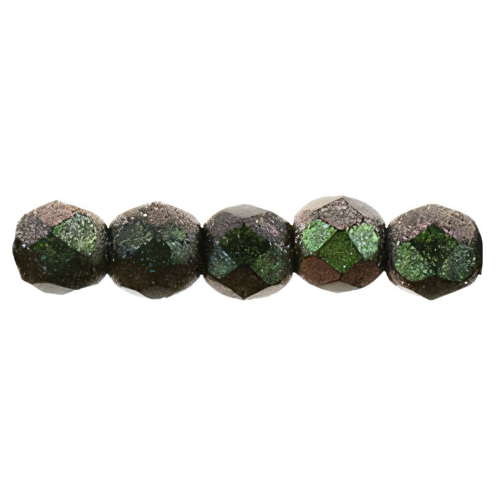 Czech Fire-Polish 2mm Polychrome - Olive Mauve (50pcs)