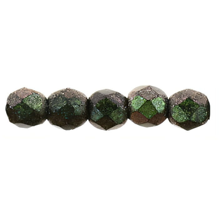 Czech Fire-Polish 2mm Polychrome - Olive Mauve (50pcs)