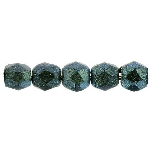Czech Fire-Polish 2mm Polychrome - Aqua Teal (50pcs)