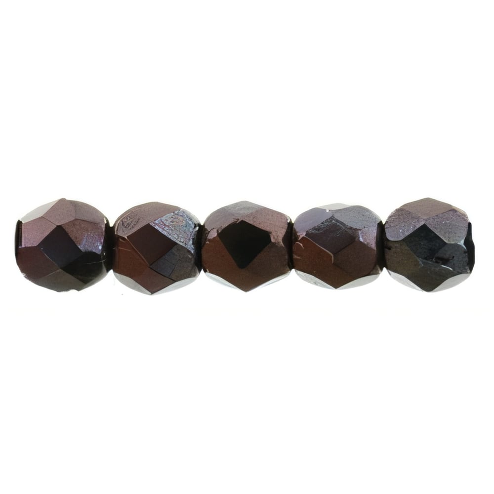 Czech Fire-Polish 2mm Luster - Metallic Amethyst (50pcs)