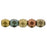 Czech Fire-Polish 2mm Matte - Metallic Bronze Iris (50pcs)
