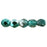 Czech Fire-Polish 2mm Mirror - Teal (50pcs)