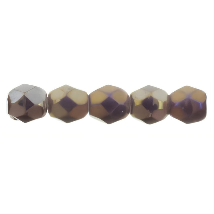 Czech Fire-Polish 2mm Luster Iris - Opaque Lt Amethyst (50pcs)