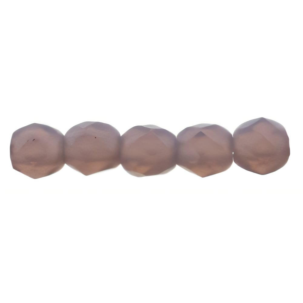 Czech Fire-Polish 2mm Matte - Milky Amethyst (50pcs)