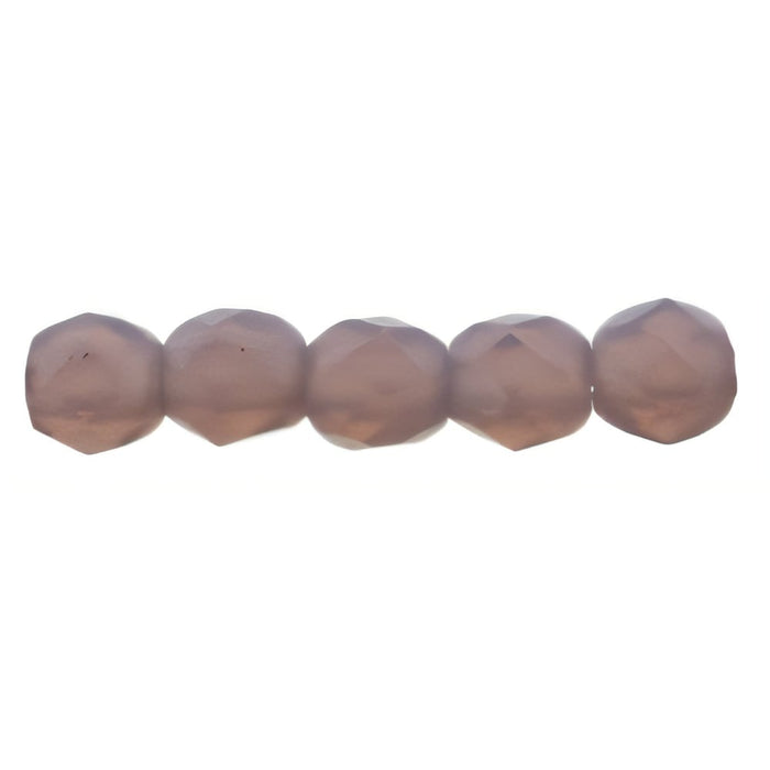 Czech Fire-Polish 2mm Matte - Milky Amethyst (50pcs)