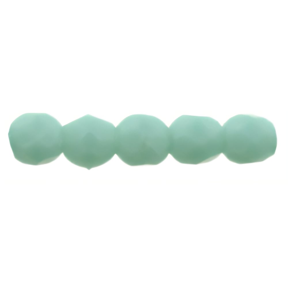 Czech Fire-Polish 2mm Matte - Turquoise (50pcs)