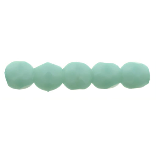 Czech Fire-Polish 2mm Matte - Turquoise (50pcs)
