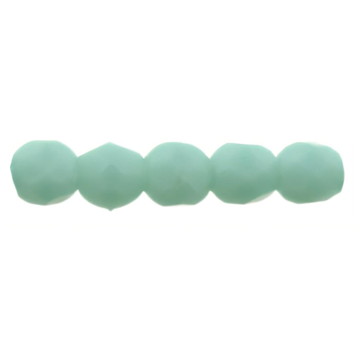 Czech Fire-Polish 2mm Matte - Turquoise (50pcs)